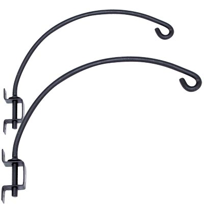 Panacea Contemporary Swivel Plant Brackets, Black, Pack of 2
