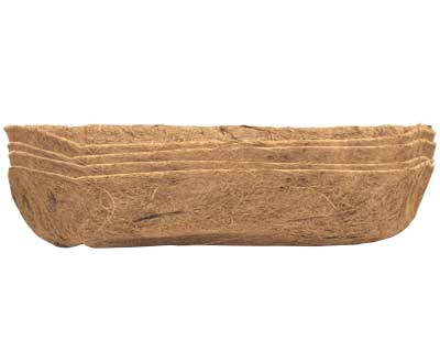 Panacea Planter Box Coco Fiber Liners, 48"L, Pack of 4