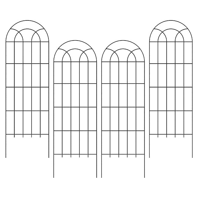 Panacea Classic Garden Trellises, Black, 72"H, Pack of 4