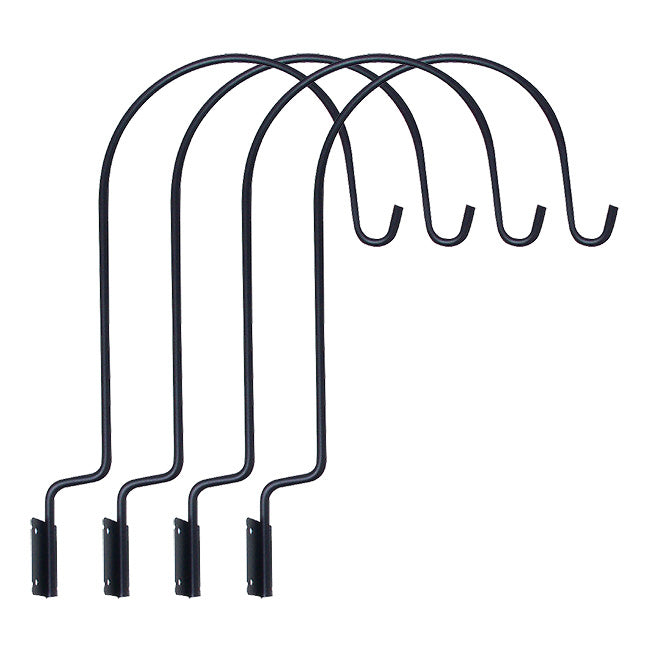 Panacea Deck Hanger Hooks, Black, 8.75" Hangers, Pack of 4