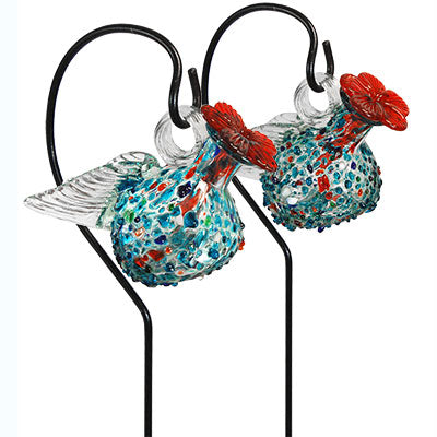 Parasol Pixie Staked Hummingbird Feeders, Sprinkles, 2 Pack