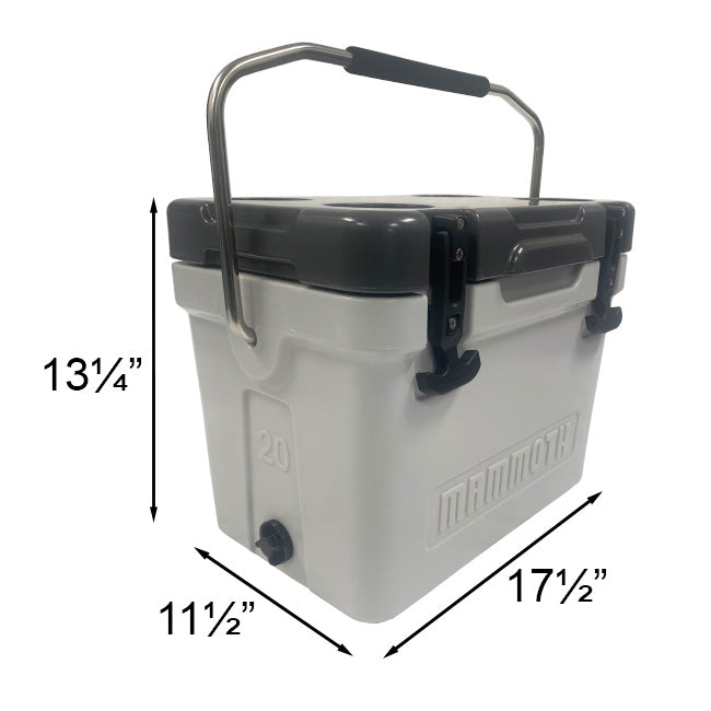 Mammoth Cruiser Cooler, Light & Dark Gray, 17 Quarts