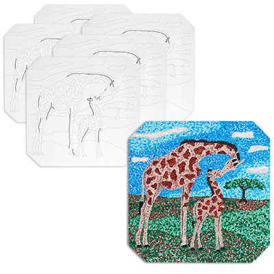 Kids DIY Paint By Numbers Giraffe Canvas
