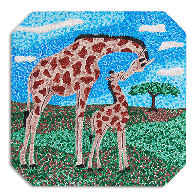 Kids DIY Paint By Numbers Giraffe Canvas