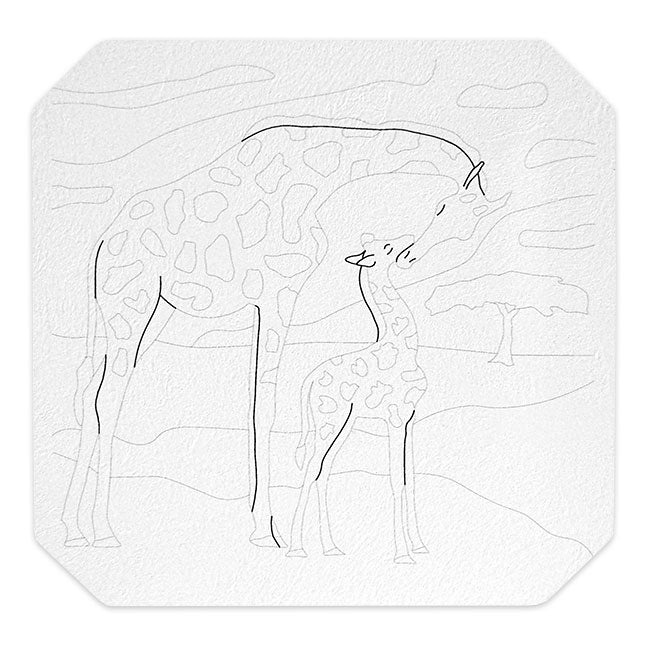 Kids DIY Paint By Numbers Giraffe Canvas