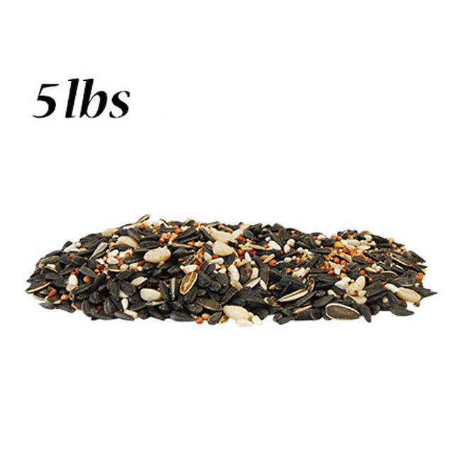 Hanging Bird Feeder Tray and 5 lbs. Deluxe Fruit Blend Seed