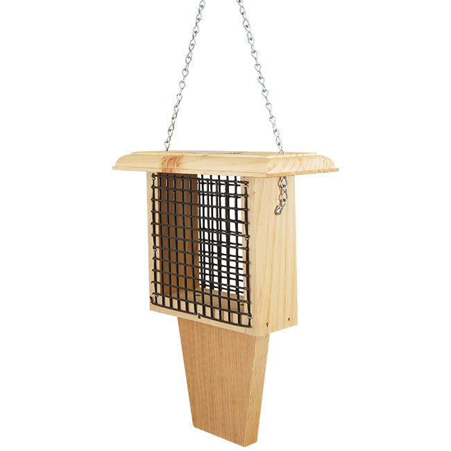 Woodpecker Suet Feeder w/Tail Prop & Suet by Prime Retreat