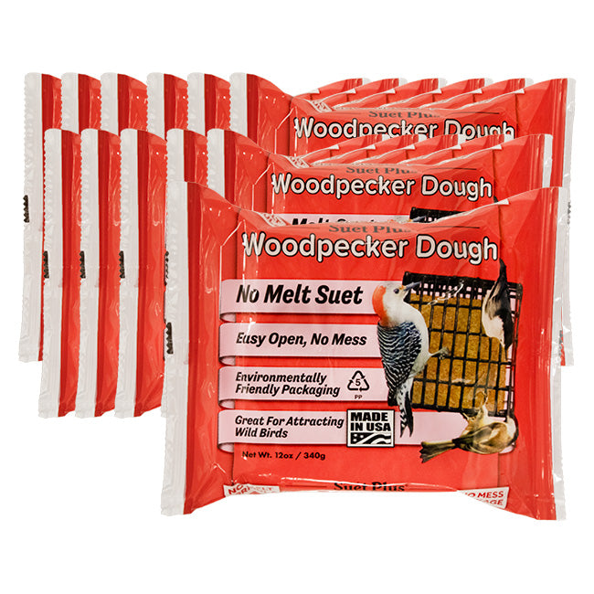 Woodpecker Suet Feeder w/Tail Prop & Suet by Prime Retreat