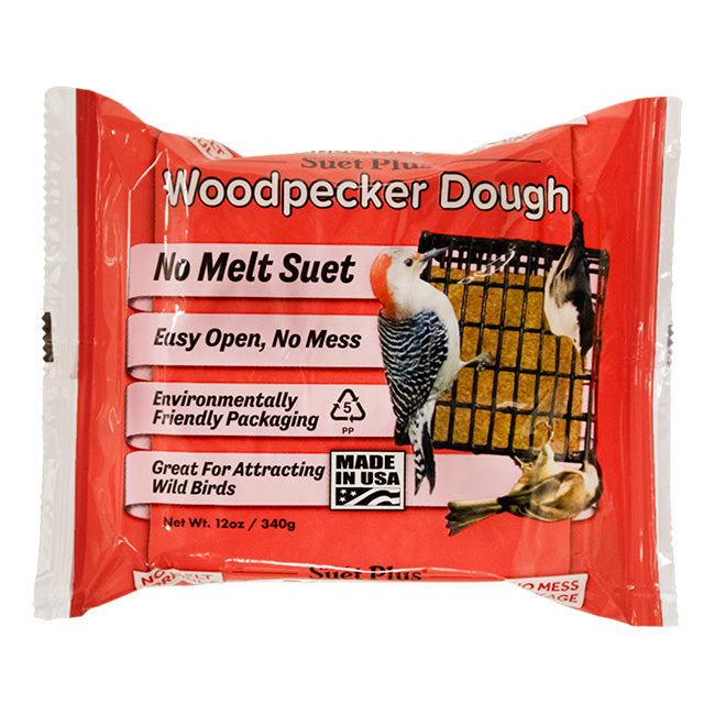 Woodpecker Suet Feeder w/Tail Prop & Suet by Prime Retreat