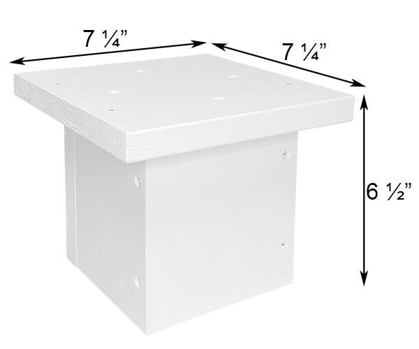 White 4 x 4 Post Mounting Bracket by Prime Retreat