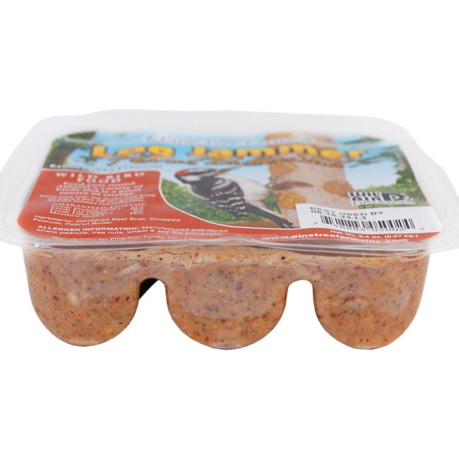 Cedar Suet Log Feeder w/Peanut Suet Plugs by Prime Retreat