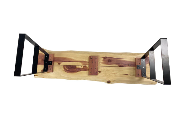 Cedar Live Edge Bench and Legs, 46"L, by Prime Retreat