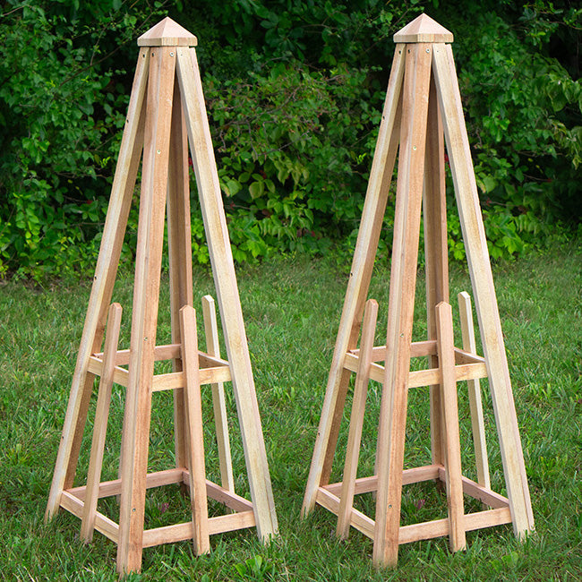 Cedar Standard Pyramid Trellises, 46"H, Pack of 2
