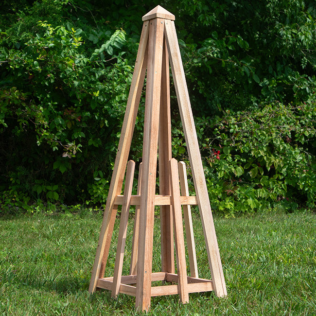 Cedar Standard Pyramid Trellises, 46"H, Pack of 3