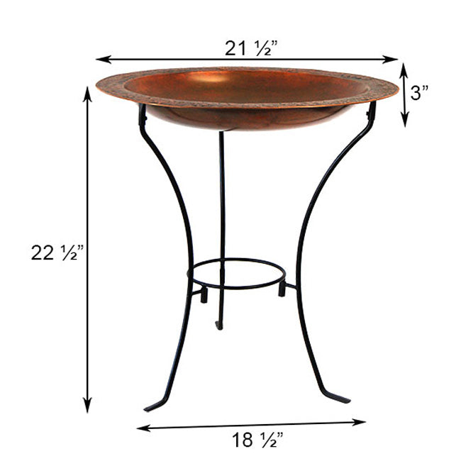 Steel Bird Bath, Stand, and Solar Pump Kit by Prime Retreat