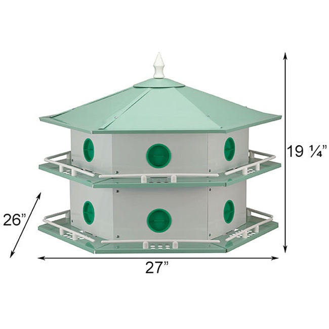 12-Room Deluxe Purple Martin House & Bo 11 Gourds Package