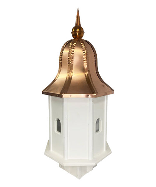 Amish Premier Bird House w/Copper Roof & Mounting Post