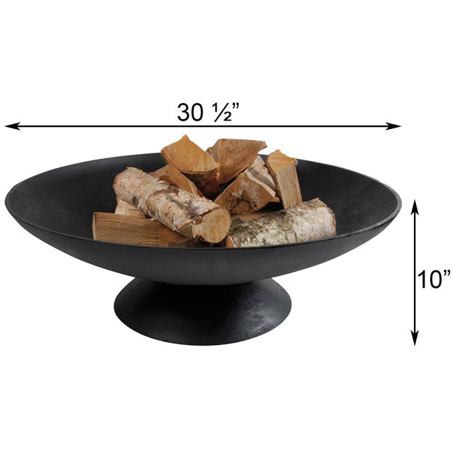 Extra Large Cast Iron Fire Bowl and Fatwood by Prime Retreat