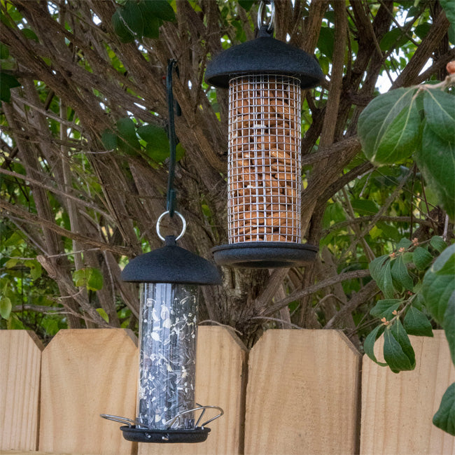 Peanut Tube and Hopper Bird Feeder Set with 10 lbs. Seed