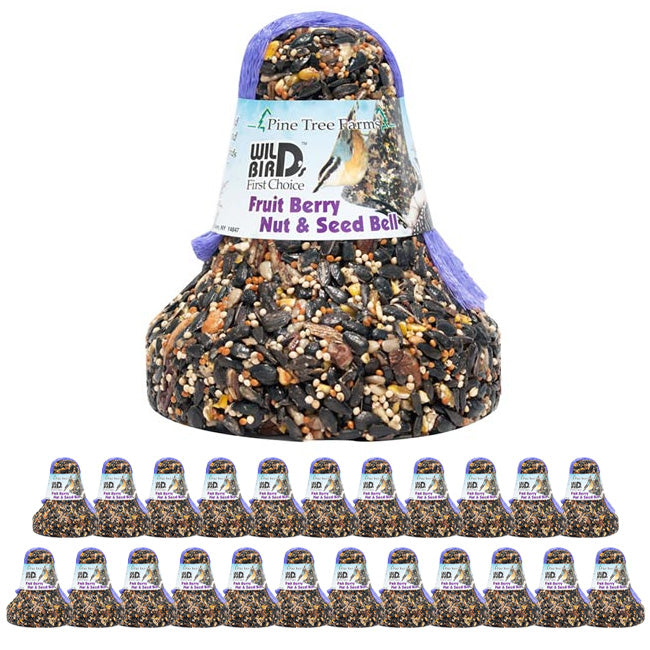Pine Tree Fruit, Berry, Nut, & Seed Bells, 16 oz, Pack of 24