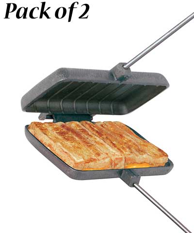 Rome Cast Iron Double Pie Iron, Pack of 2