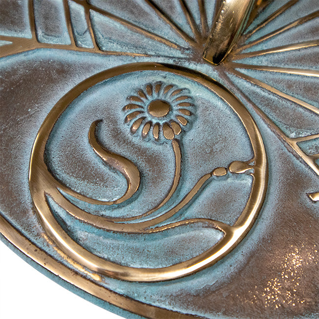 Rome Brass Gardeners Reflection Sundial w/Spindle Pedestal