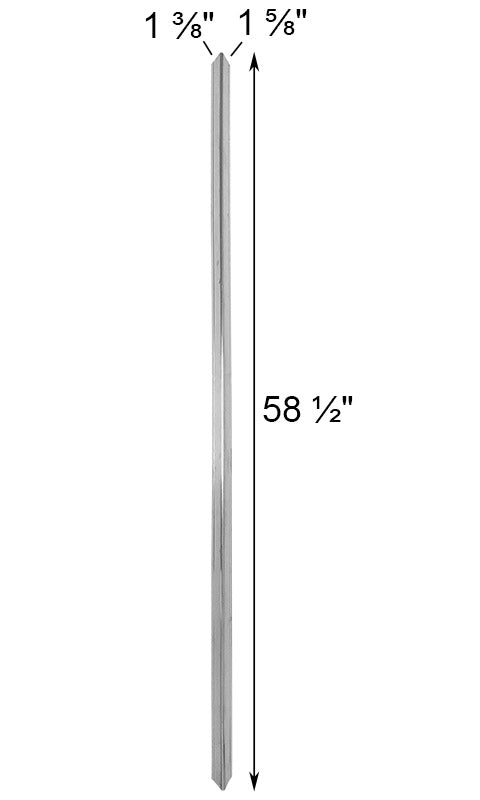 S&K Telescoping Aluminum Triangular Pole, 12'