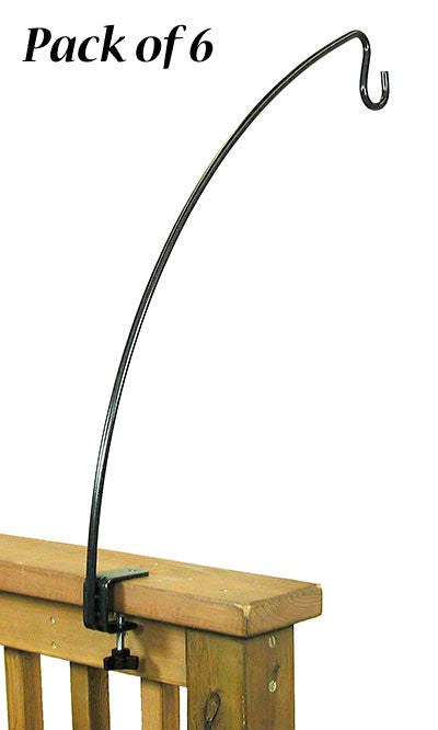 Stokes Curved Clamp-On Deck Hooks, Black, Pack of 6