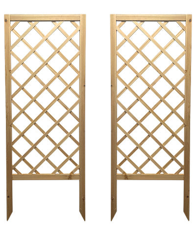 Terra Verde Framed Lattice Trellises, Tan, 72"H, Pack of 2