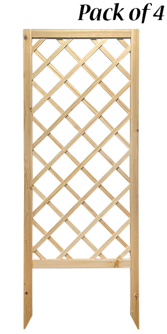 Terra Verde Framed Lattice Trellises, Tan, 72"H, Pack of 2
