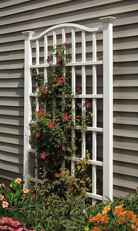 New England Grande Trellises, White, 96"H, Pack of 4