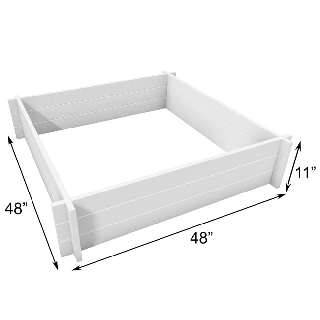 New England Hudson Raised Garden Beds, 4'L x 4'W, Pack of 3