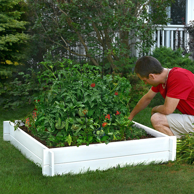 New England Hudson Raised Garden Beds, 4'L x 4'W, Pack of 3
