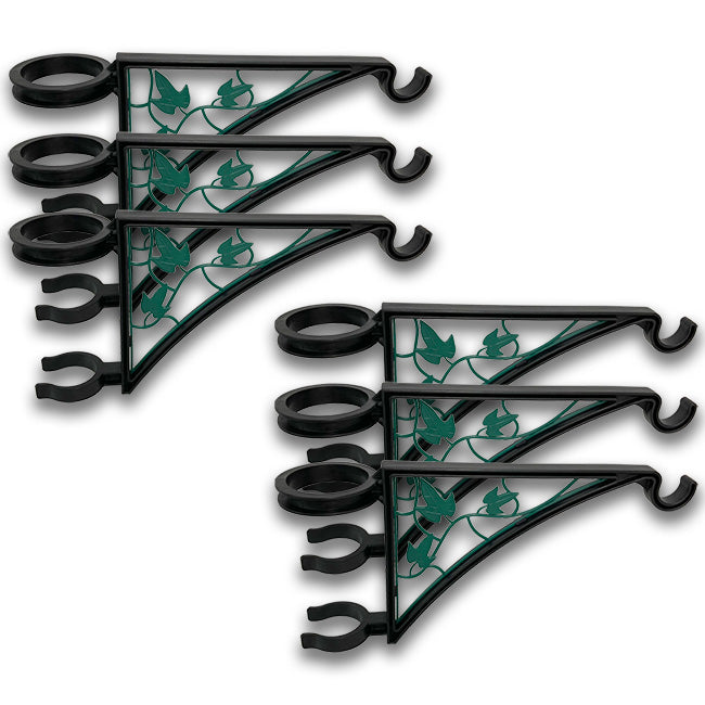 ENoVate Hangs EZ Fence Post Easy Clamp-On Bracket, Ivy, 16"L