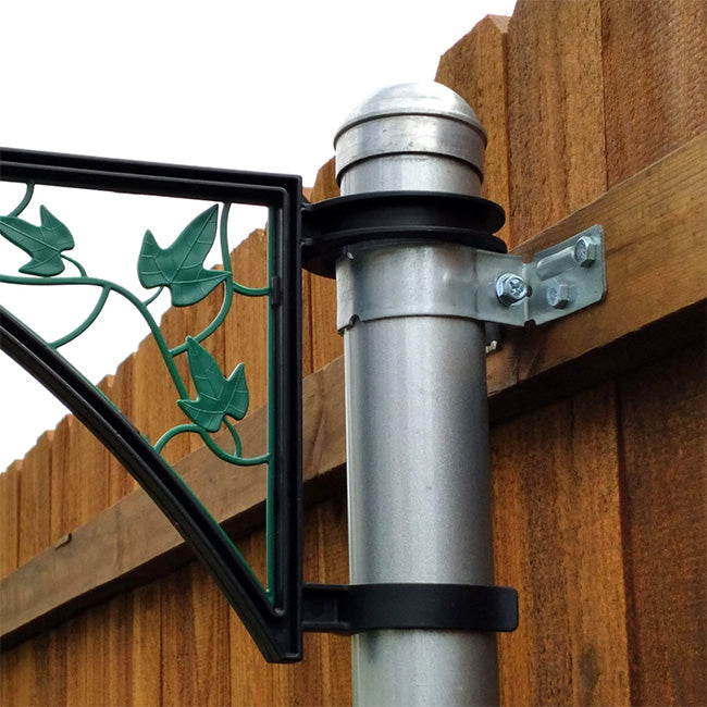 ENoVate Hangs EZ Fence Post Easy Clamp-On Bracket, Ivy, 16"L
