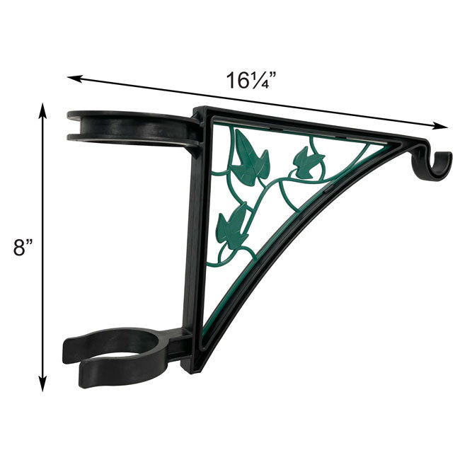 ENoVate Hangs EZ Fence Post Easy Clamp-On Bracket, Ivy, 16"L