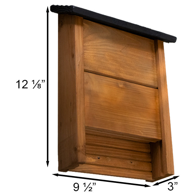 Woodlink Wooden Bat Shelters with Black Roofs, Pack of 2
