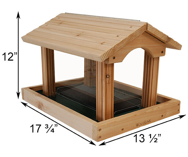 Professional Cedar Large Hopper Feeder w/Seed & Adapter