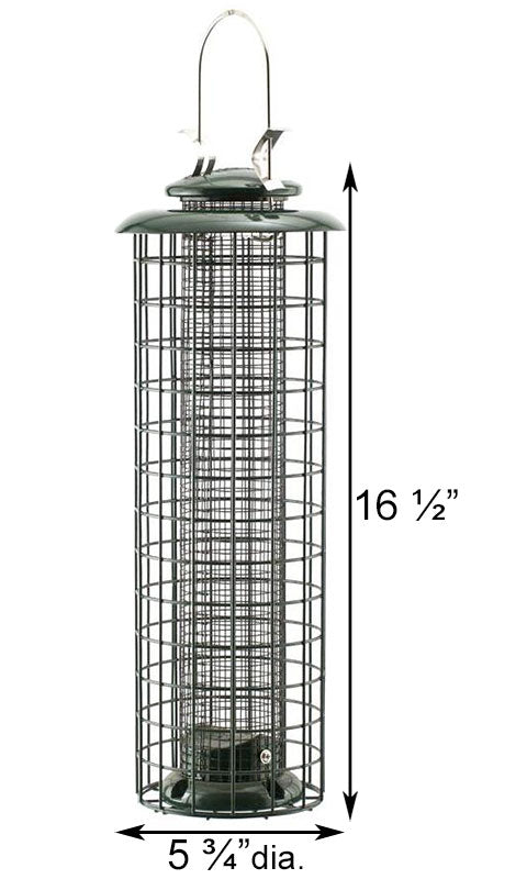 Woodlink Caged Screen Tube Bird Feeder with Peanut Splits