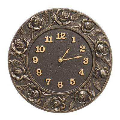 Whitehall Rose Clock & Thermometer Package, French Bronze