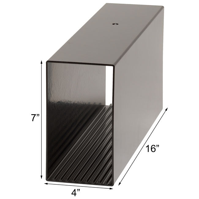 Whitehall Superior Mailbox Post with Newspaper Box, Black