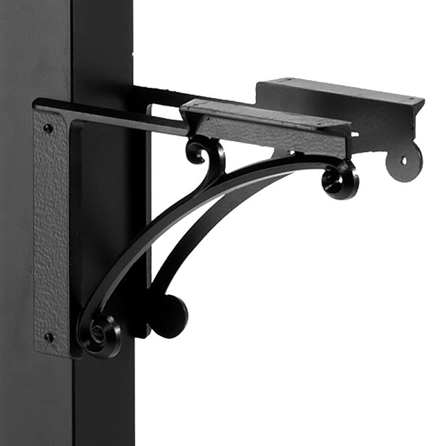 Whitehall Superior Mailbox Post with Newspaper Box, Black