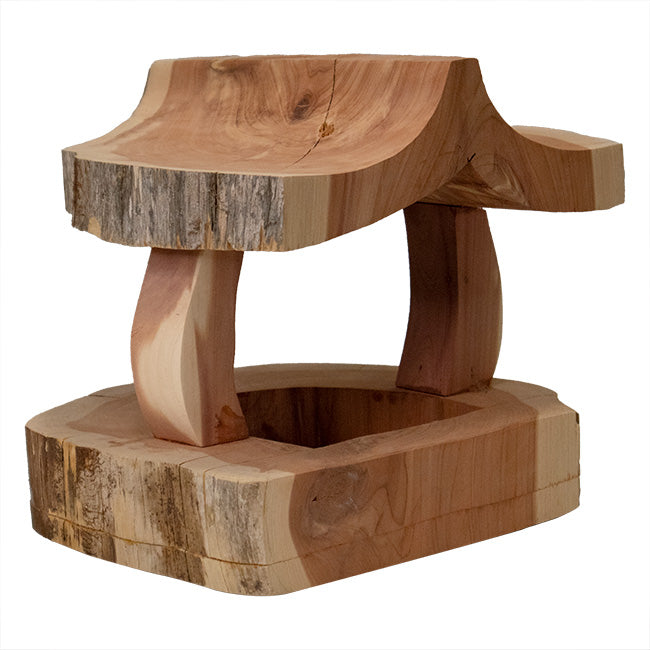 Woodmen Designs Rustic Cedar Fly Through Bird Feeder