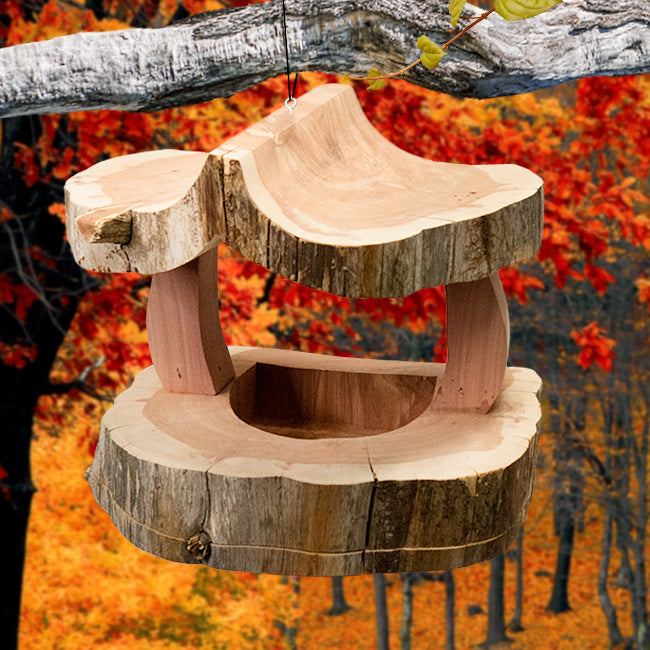 Woodmen Designs Rustic Cedar Fly Through Bird Feeder