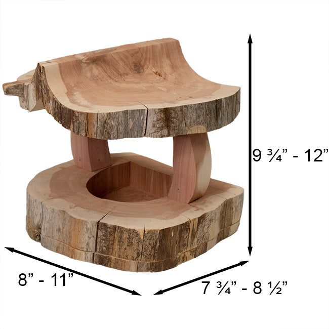 Woodmen Designs Rustic Cedar Fly Through Bird Feeder