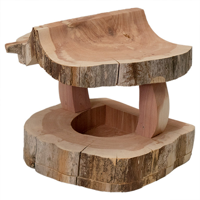 Woodmen Designs Rustic Cedar Fly Through Bird Feeder