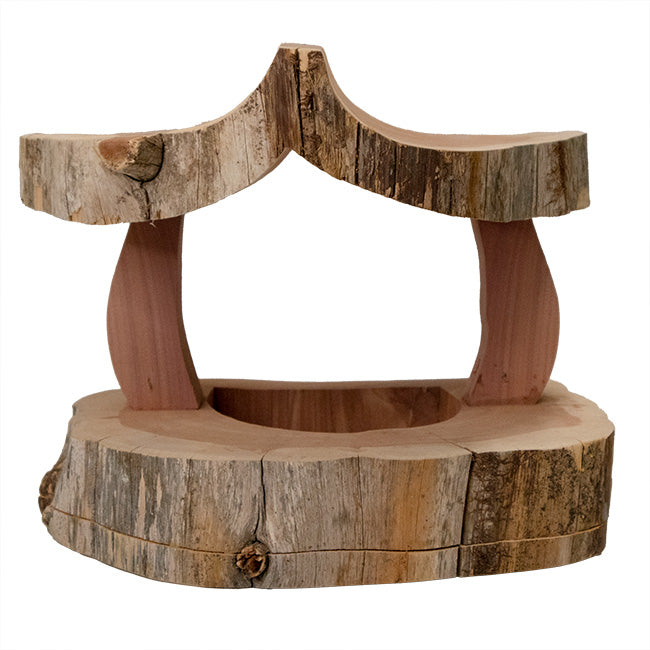 Woodmen Designs Rustic Cedar Fly Through Bird Feeder