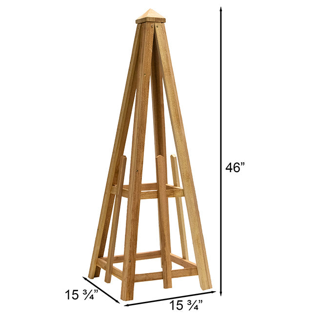 Cedar Standard Pyramid Trellises, 46"H, Pack of 3