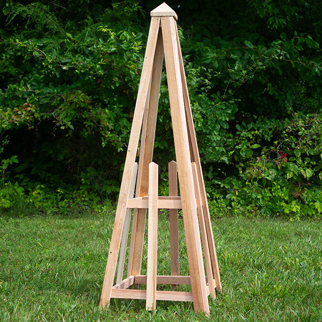 Cedar Standard Pyramid Trellises, 46"H, Pack of 3
