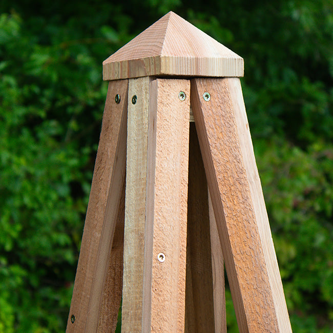 Cedar Standard Pyramid Trellises, 46"H, Pack of 3